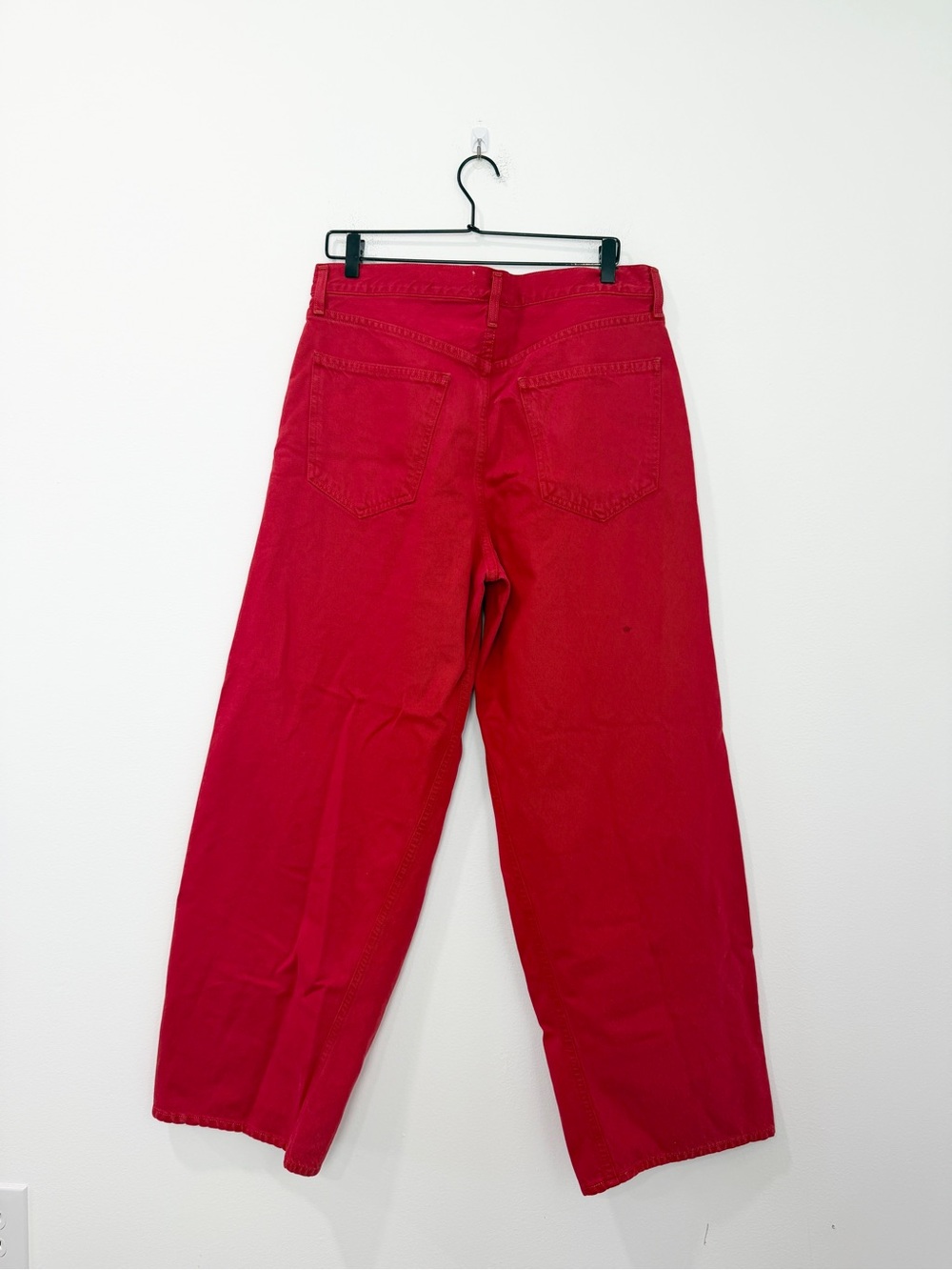 Agolde Twist Wide Barrel Leg Jean in Tomato Red NWOT Size 30 - Picture 4 of 10
